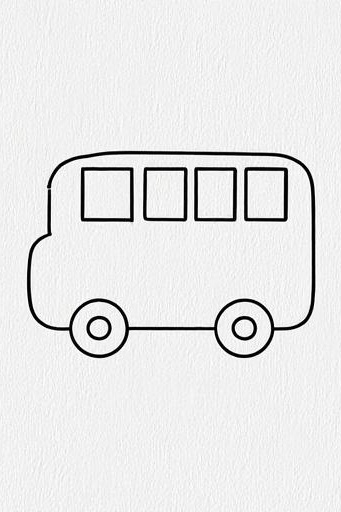 怎样画公共汽车简笔画